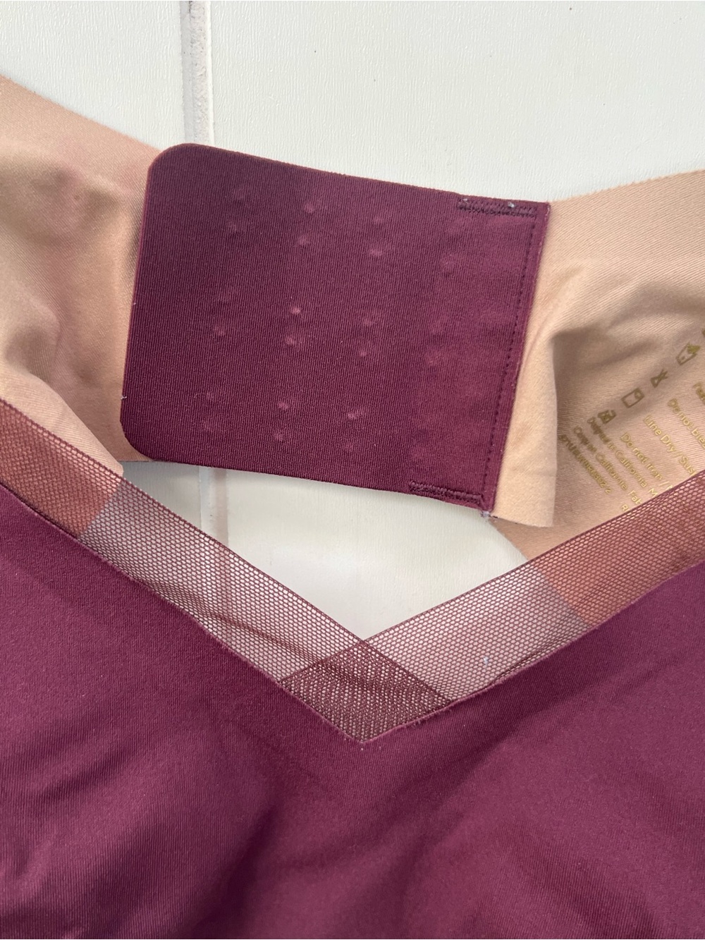 Honeylove CrossOver Wireless Bra Maroon Red XL - Picture 4 of 7